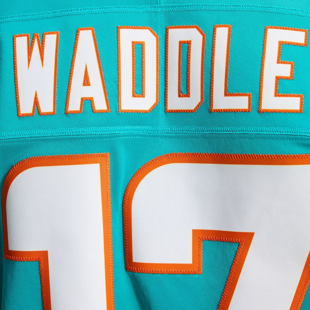 Jaylen Waddle Miami Dolphins Team Vapor F.U.S.E. Stitched Limited Jersey - Aqua
