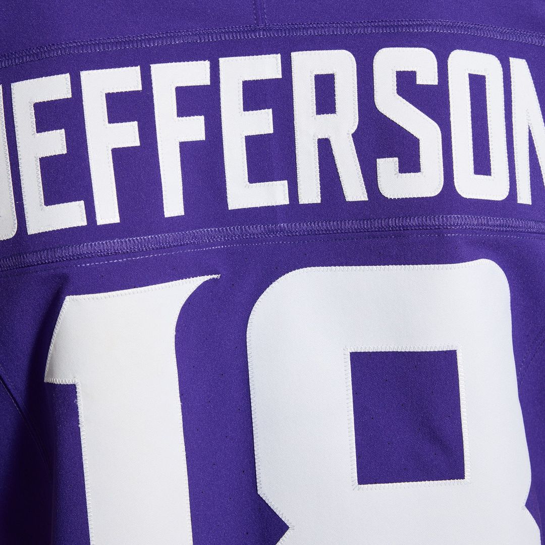 Justin Jefferson Minnesota Vikings Team Vapor F.U.S.E. Elite Jersey - Purple