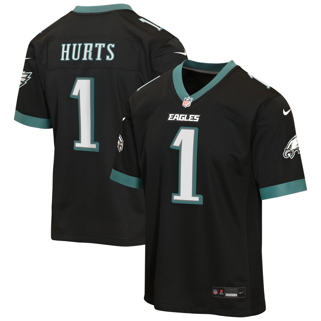 Jalen Hurts Philadelphia Eagles Youth Alternate Game Jersey - Black
