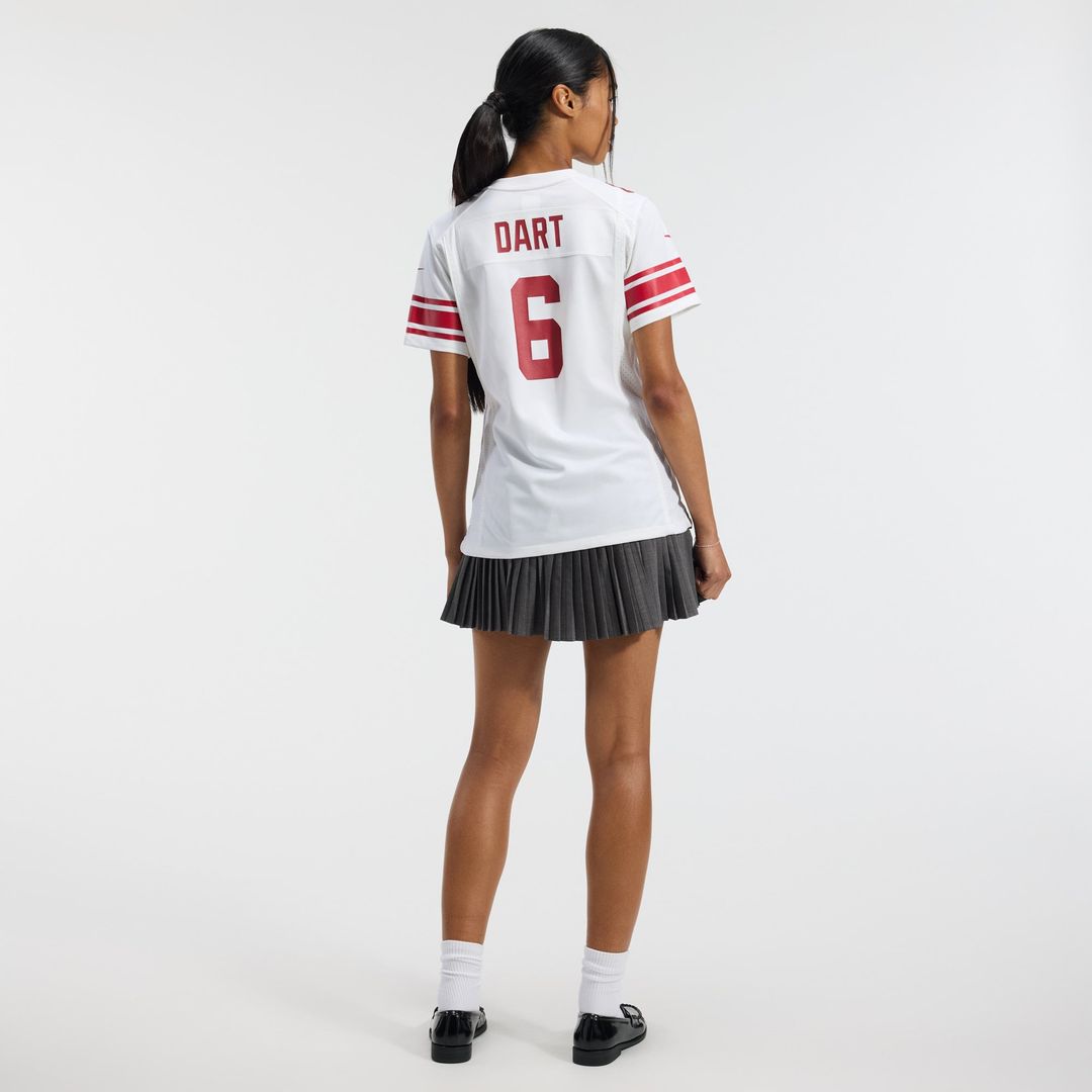 Jaxson Dart New York Giants Women's Game Jersey - White