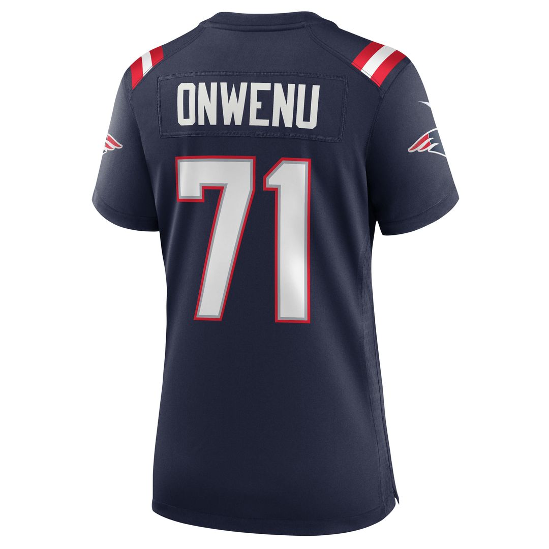 Mike Onwenu New England Patriots Women's Game Jersey - Navy