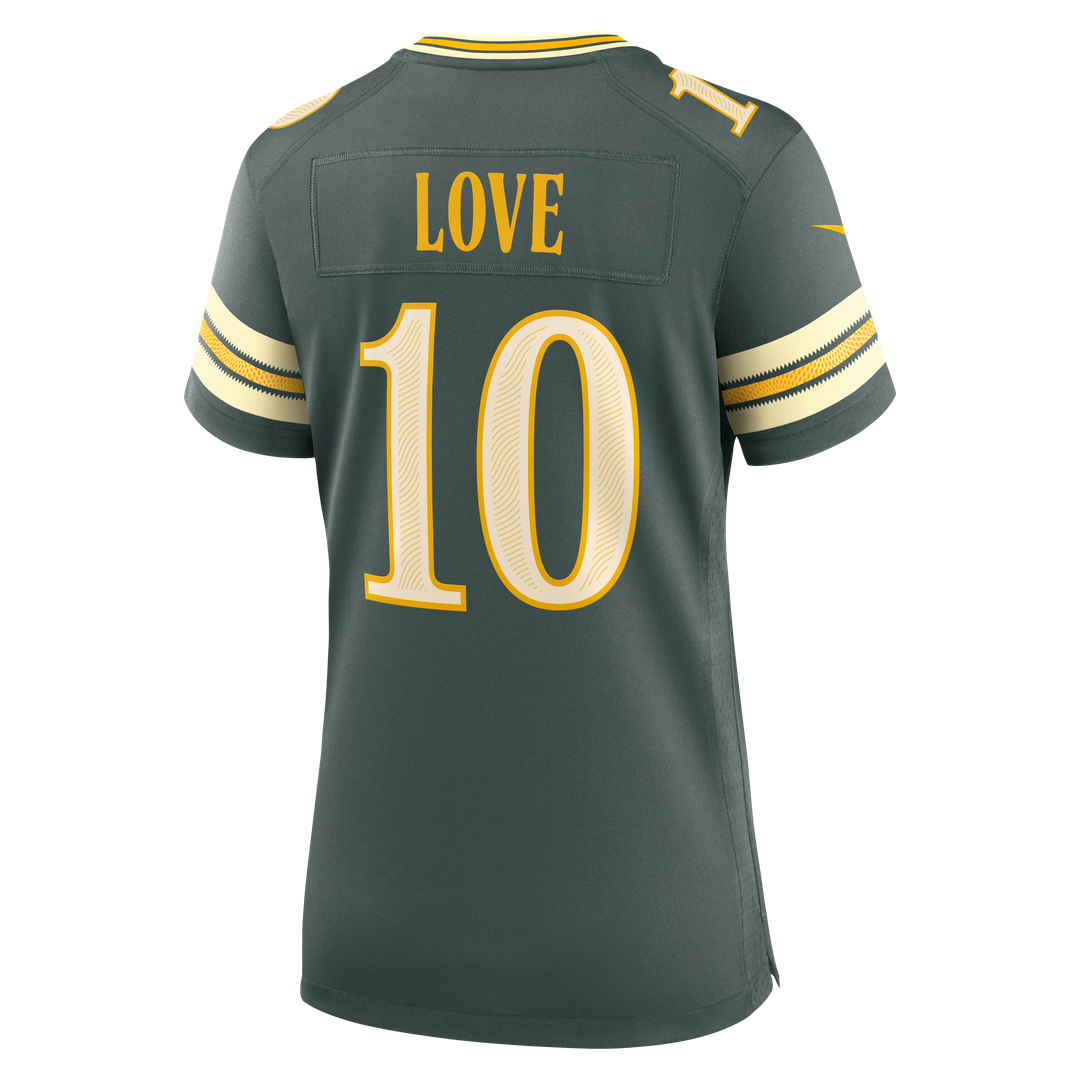 Jordan Love Green Bay Packers Women's 2026 Rivalries Collection Game Jersey - Green