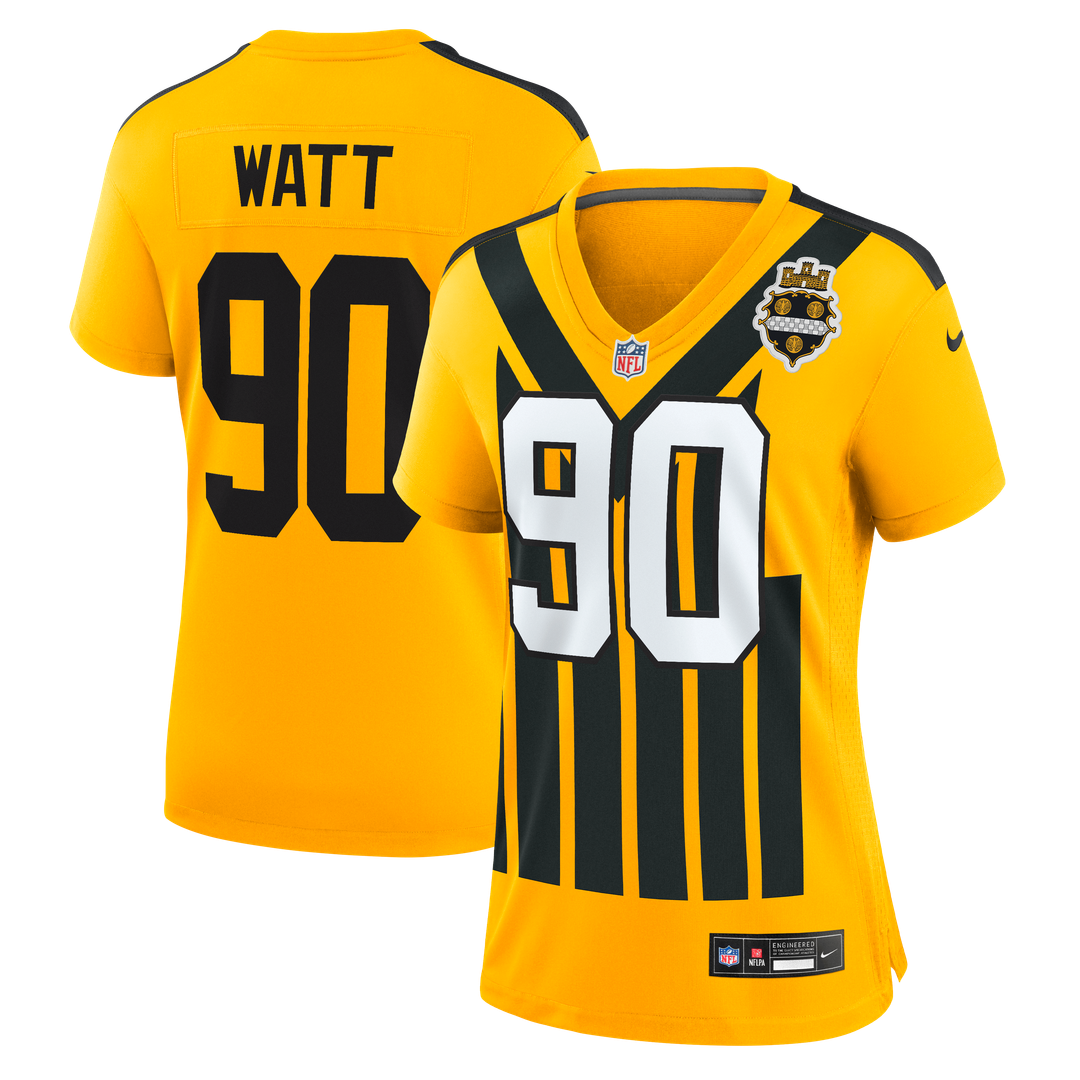 T.J. Watt Pittsburgh Steelers Women's Alternate 1933 Throwback Game Jersey - Gold