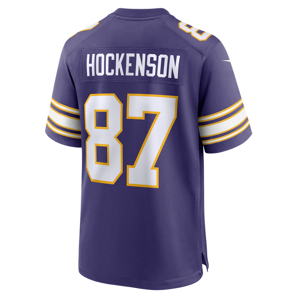 T.J. Hockenson Minnesota Vikings Classic Player Game Jersey - Purple