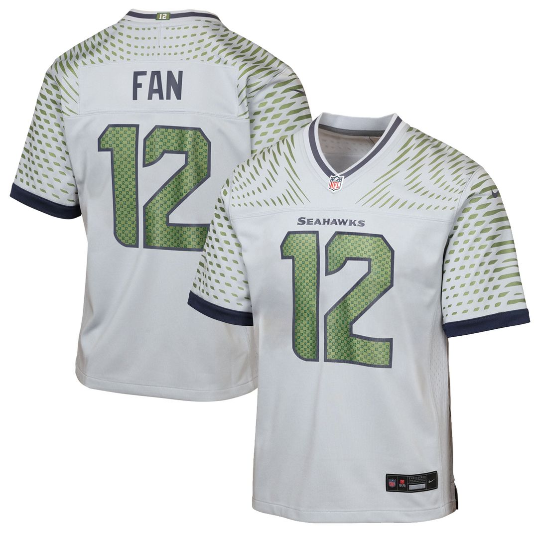 12s Seattle Seahawks Youth Rivalries Collection Game Jersey - Gray