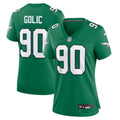 Mike Golic Philadelphia Eagles Women's Alternate Game Jersey - Kelly Green