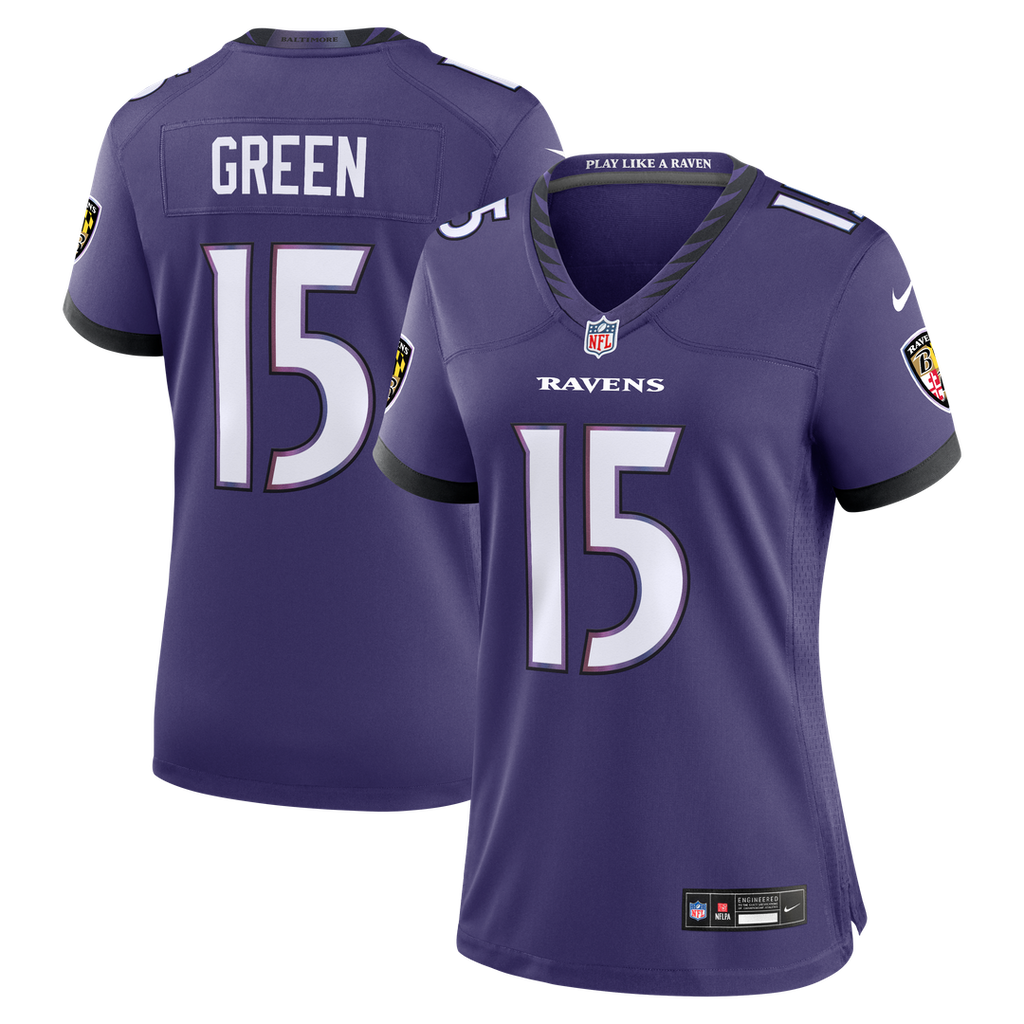 Mike Green Baltimore Ravens Women's Team Game Jersey - Purple