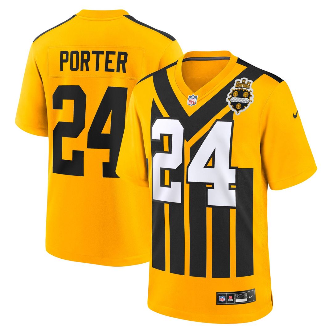 Joey Porter Jr. Pittsburgh Steelers Youth Alternate 1933 Throwback Game Jersey - Gold