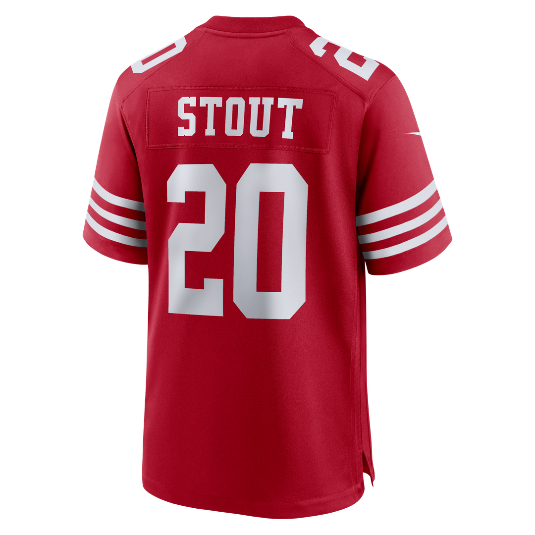 Upton Stout San Francisco 49ers Team Game Jersey - Scarlet