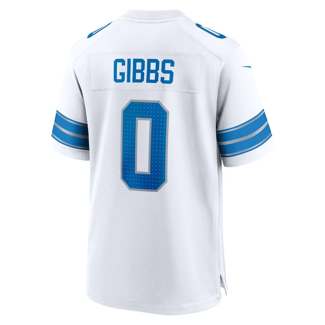 Jahmyr Gibbs Detroit Lions Game Player Jersey - White