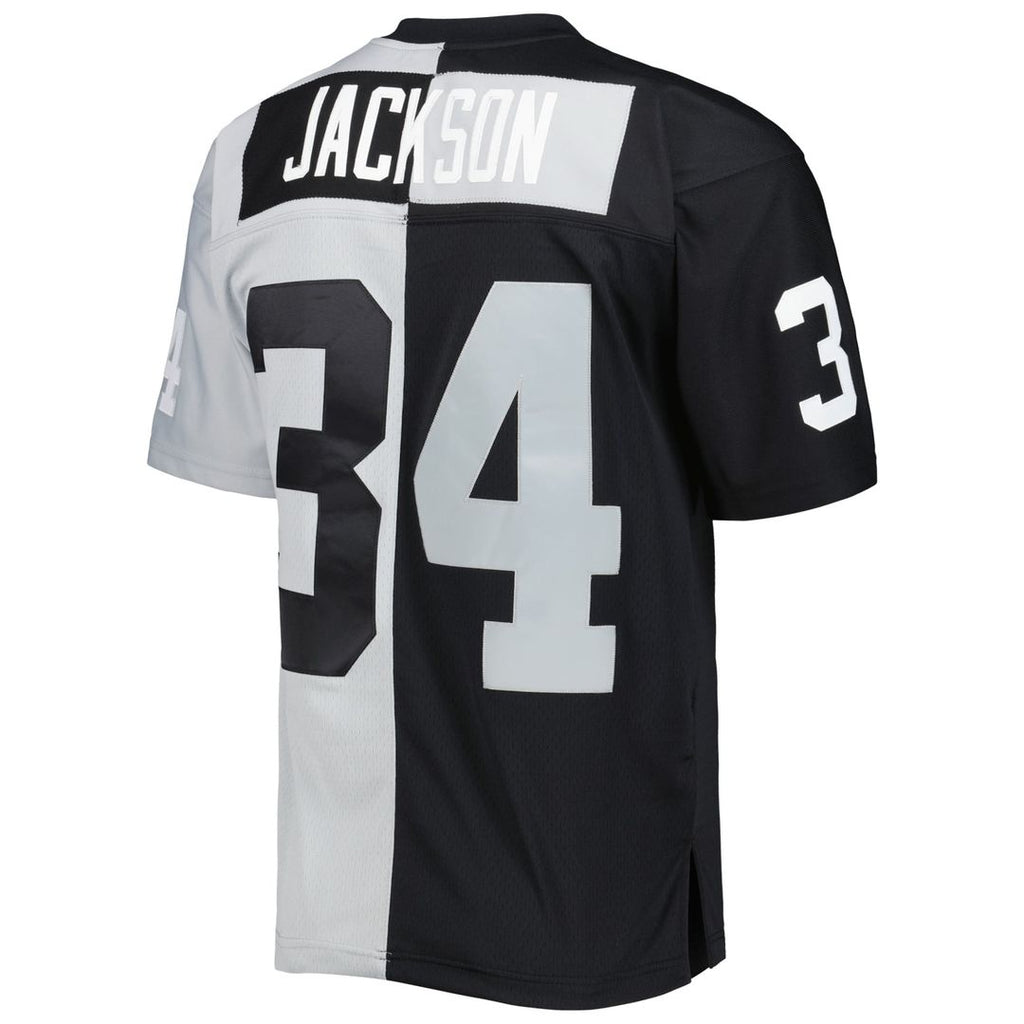 Bo Jackson Las Vegas Raiders 1988 Split Legacy Replica Jersey - Black/Silver
