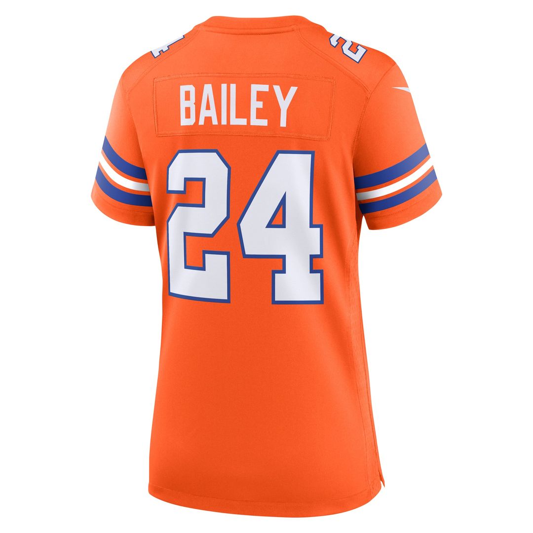 Champ Bailey Denver Broncos Women's Mile High Collection 1977 Throwback Retired Player Game Jersey - Orange