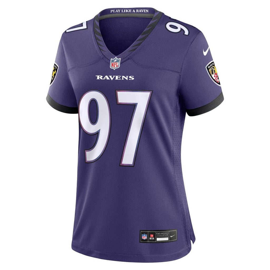 Ethan Burke Baltimore Ravens Women's Team Game Jersey - Purple