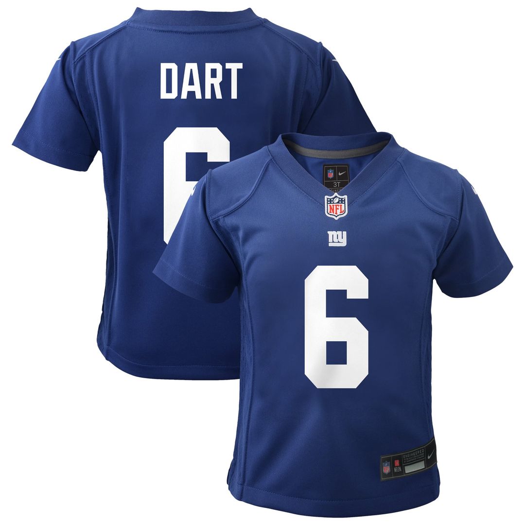 Jaxson Dart New York Giants Toddler Team Game Jersey - Royal