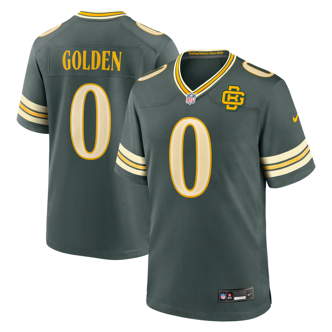 Matthew Golden Green Bay Packers 2026 Rivalries Collection Game Jersey - Green