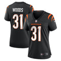 Ickey Woods Cincinnati Bengals Women's Retired Player Game Jersey - Black