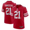 Deion Sanders San Francisco 49ers Team Retired Player Game Jersey - Scarlet