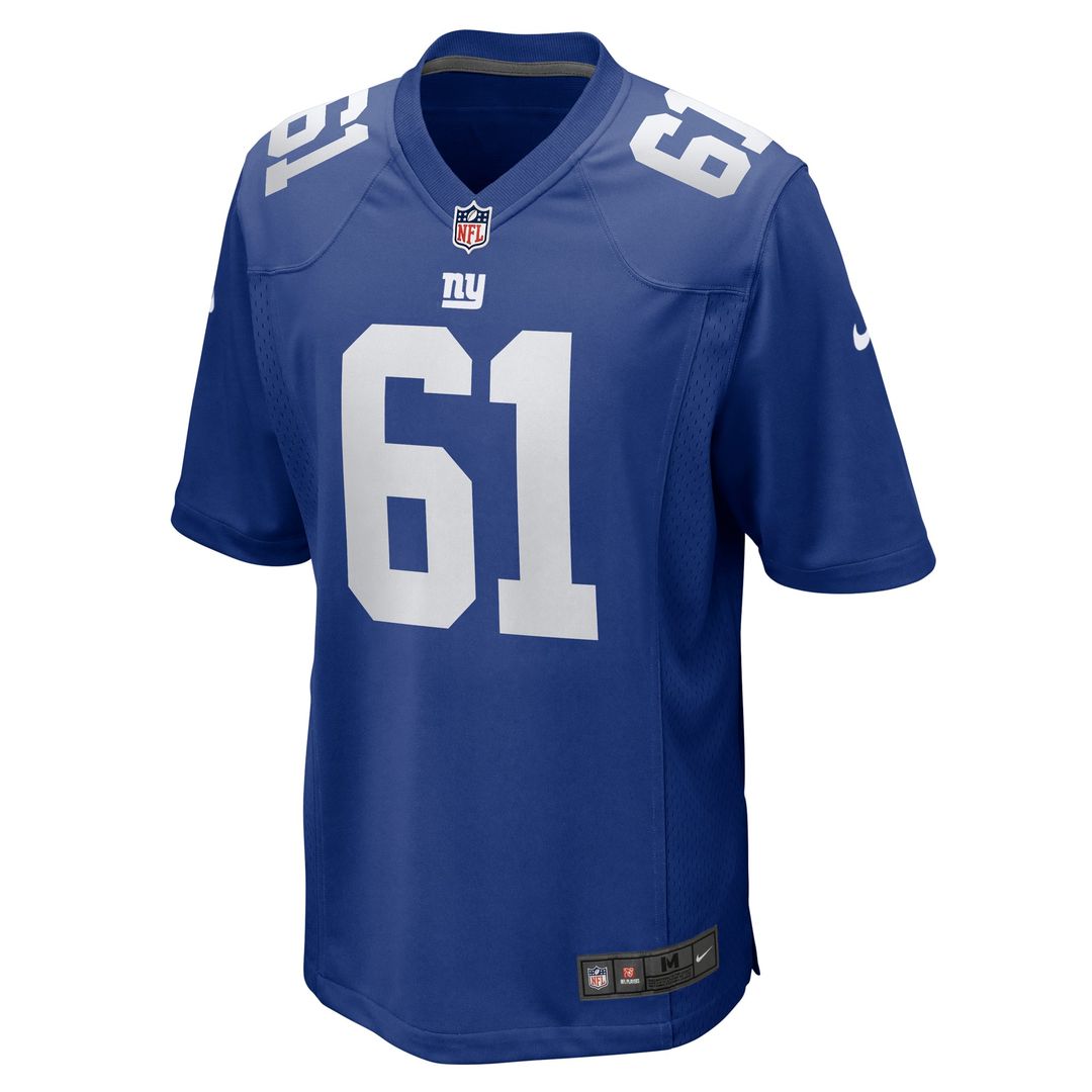 John Michael Schmitz Jr. New York Giants Team Game Jersey - Royal