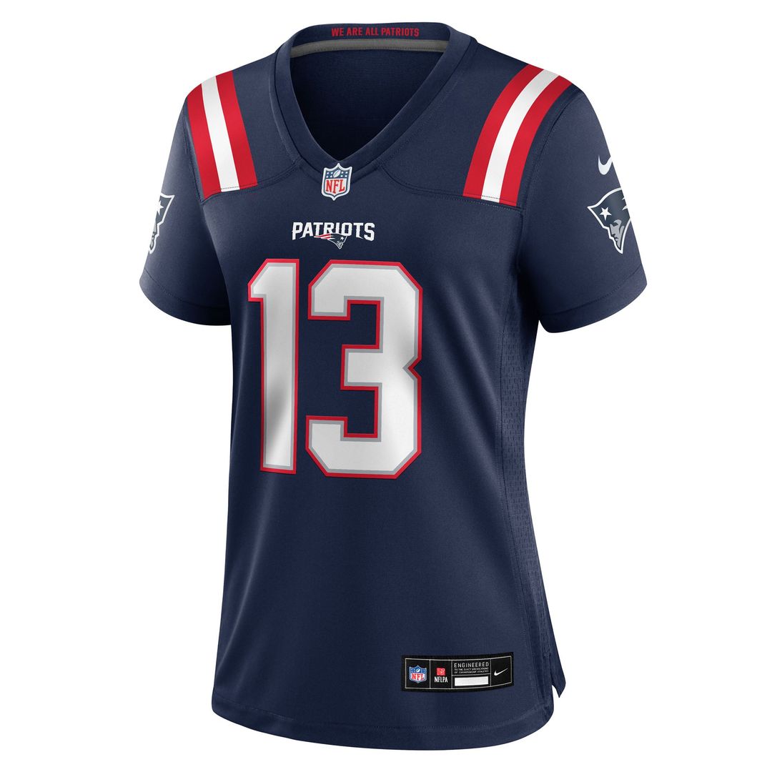 Mack Hollins New England Patriots Women's Team Game Jersey - Navy
