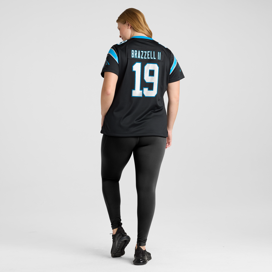 Chris Brazzell II Carolina Panthers Women's Team Game Jersey - Black