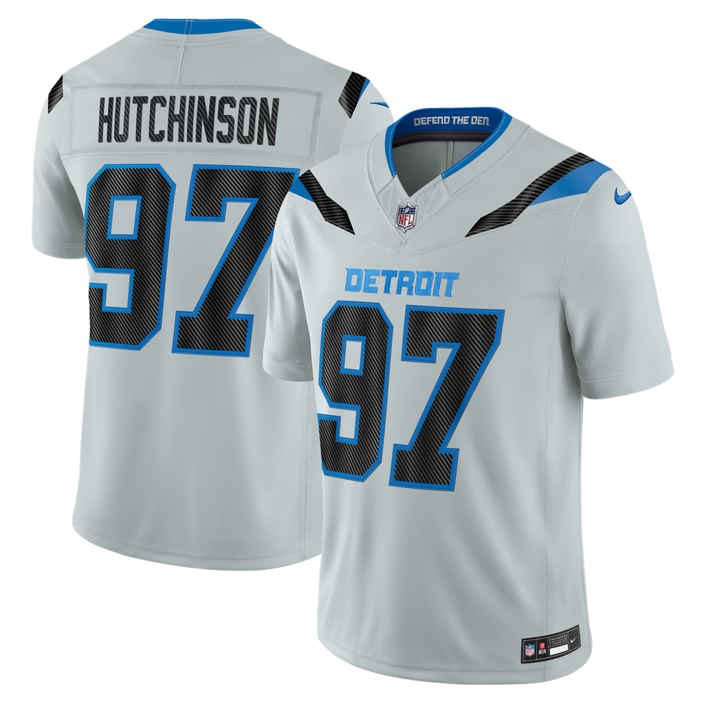 Aidan Hutchinson Detroit Lions 2026 Rivalries Collection Stitched Limited Jersey - Silver