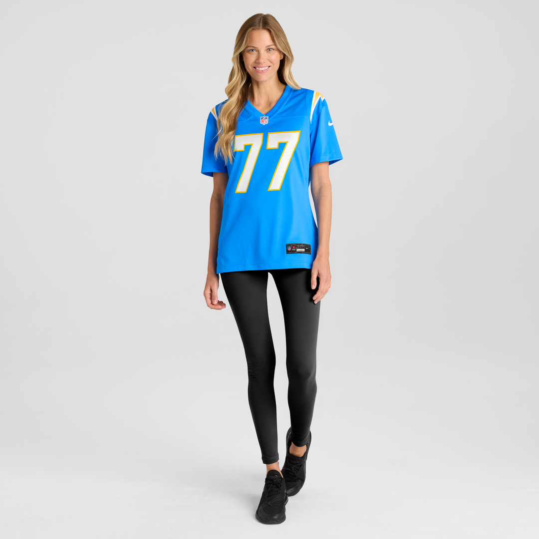 Travis Burke Los Angeles Chargers Women's Team Game Jersey - Powder Blue