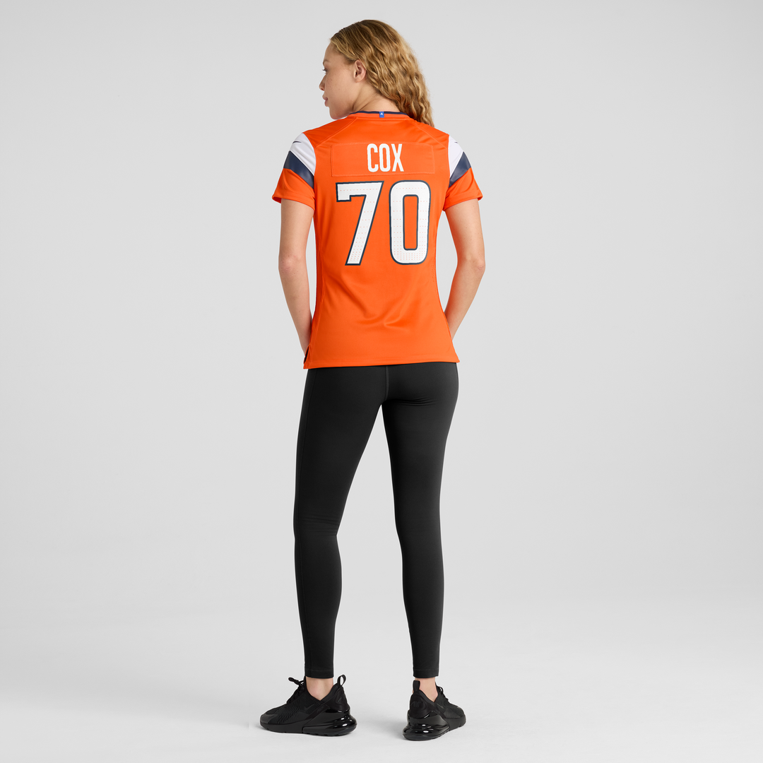 Marques Cox Denver Broncos Women's Team Game Jersey - Orange