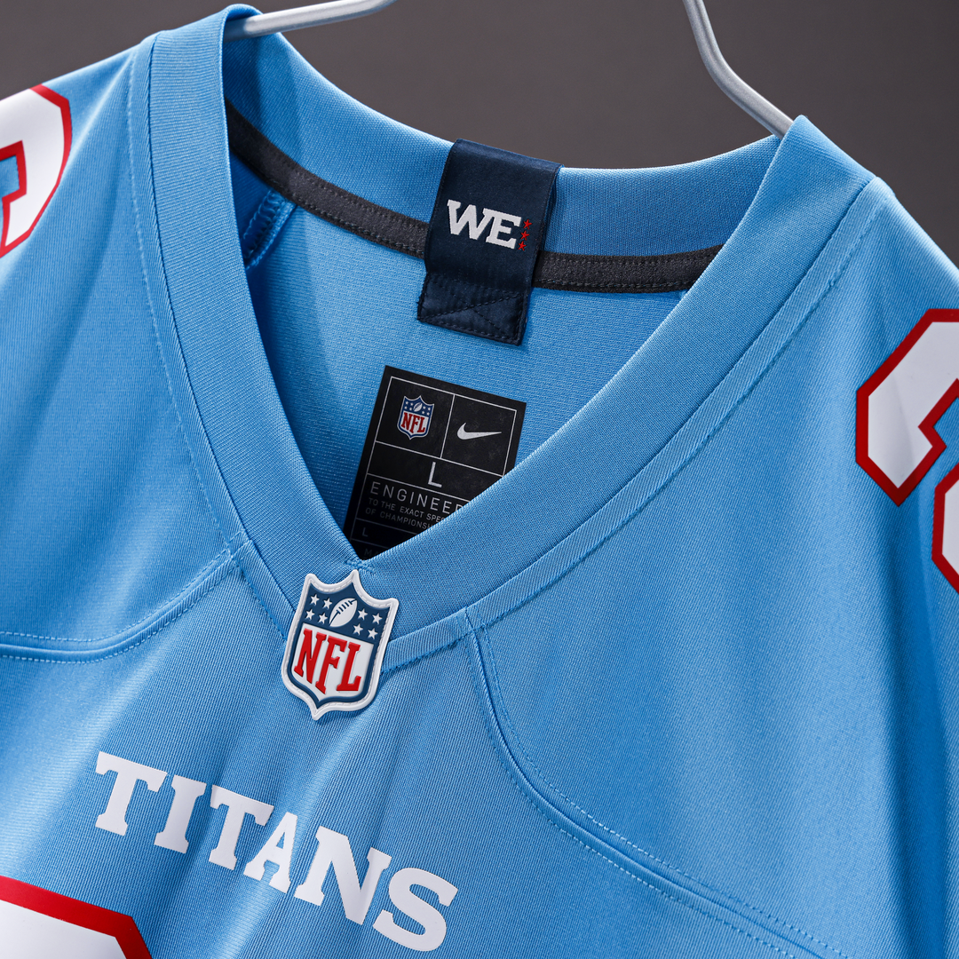 John Franklin - Myers Tennessee Titans Team Game Jersey - Light Blue