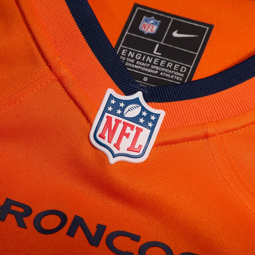 Riley Moss Denver Broncos Team Game Jersey - Orange