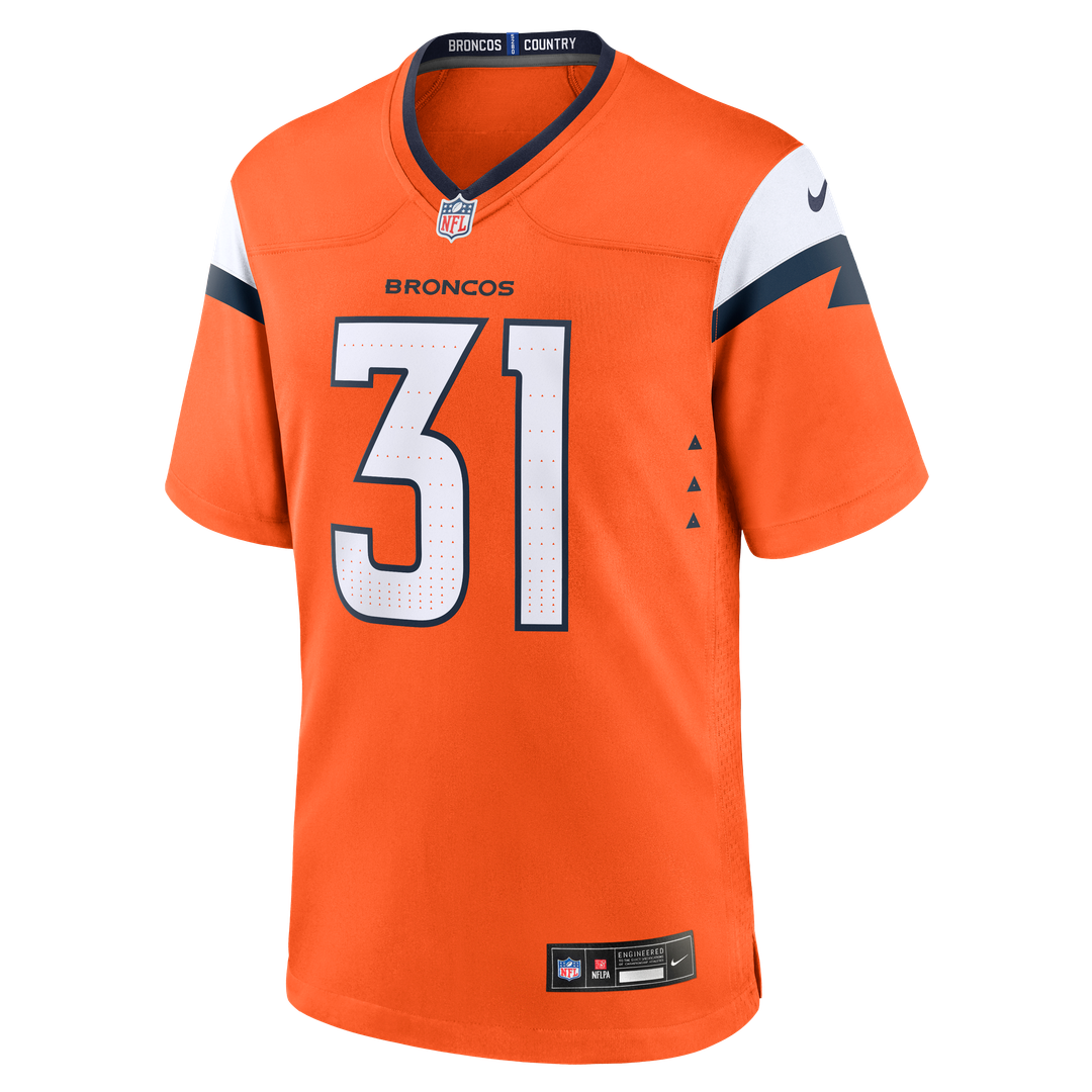 Kris Abrams - Draine Denver Broncos Team Game Jersey - Orange