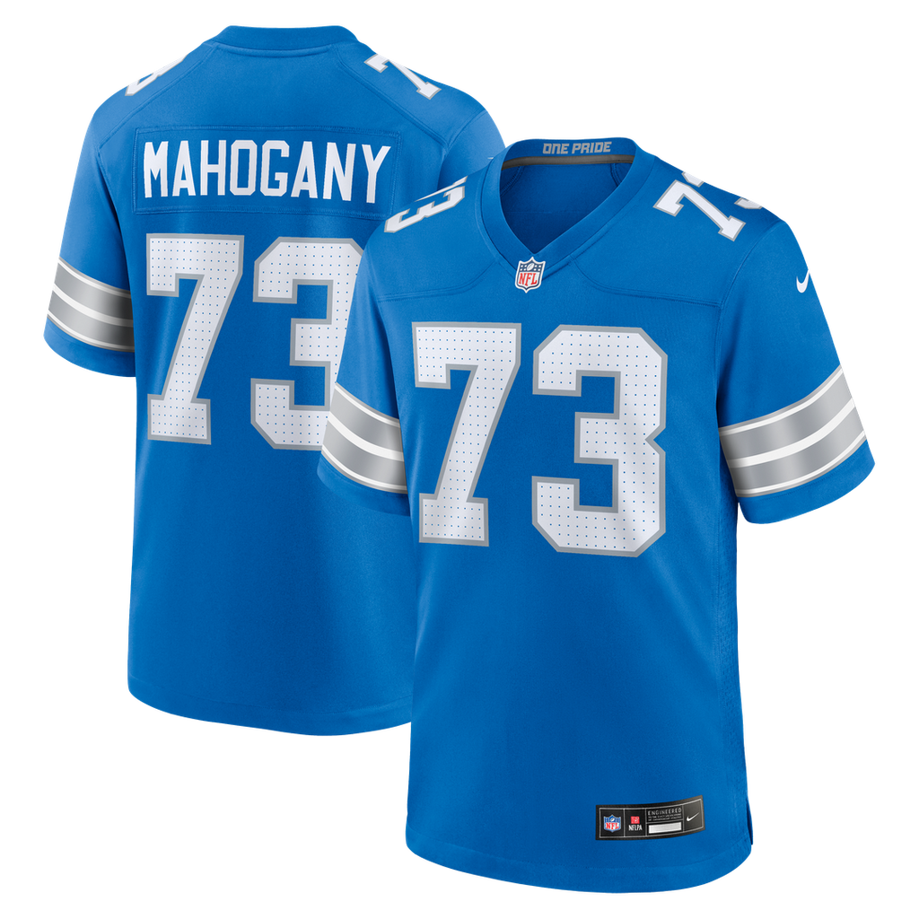 Christian Mahogany Detroit Lions Team Game Jersey - Blue