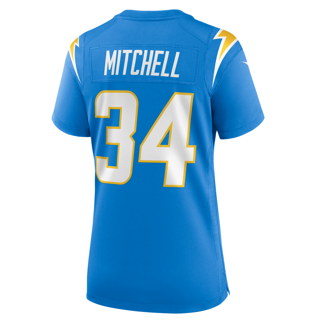 Keaton Mitchell Los Angeles Chargers Women's Team Game Jersey - Powder Blue