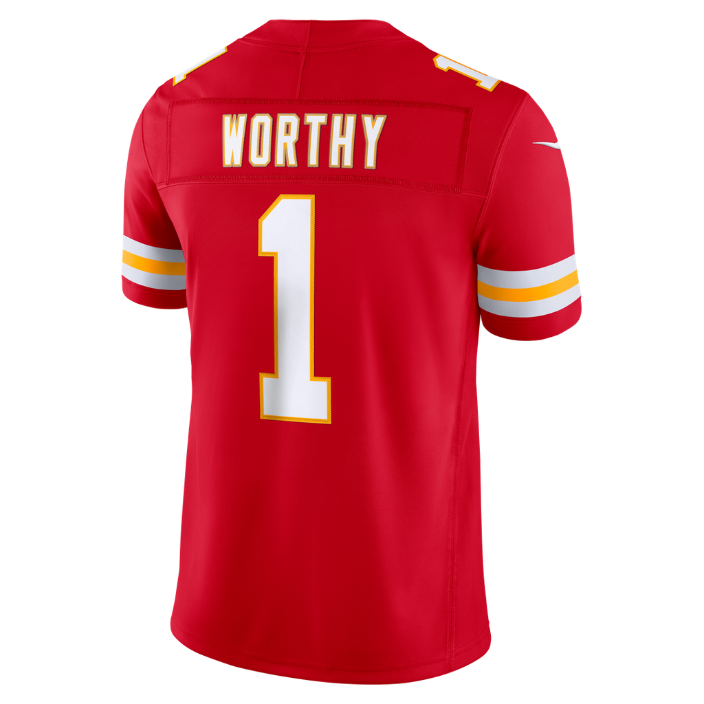 Xavier Worthy Kansas City Chiefs Team Vapor F.U.S.E. Stitched Limited Jersey - Red