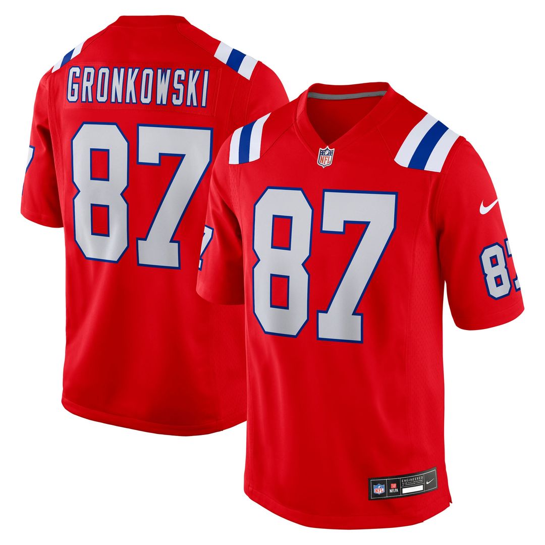Rob Gronkowski New England Patriots Alternate Retired Player Game Jersey - Red