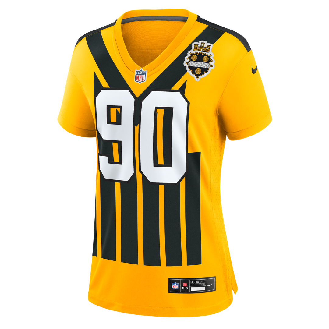 T.J. Watt Pittsburgh Steelers Women's Alternate 1933 Throwback Game Jersey - Gold