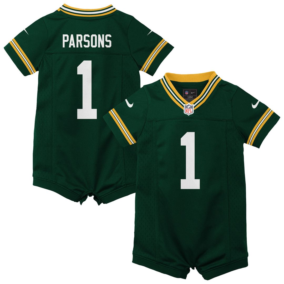 Micah Parsons Green Bay Packers Newborn Romper Game Jersey - Green