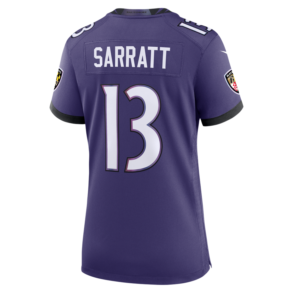 Elijah Sarratt Baltimore Ravens Women's Team Game Jersey - Purple