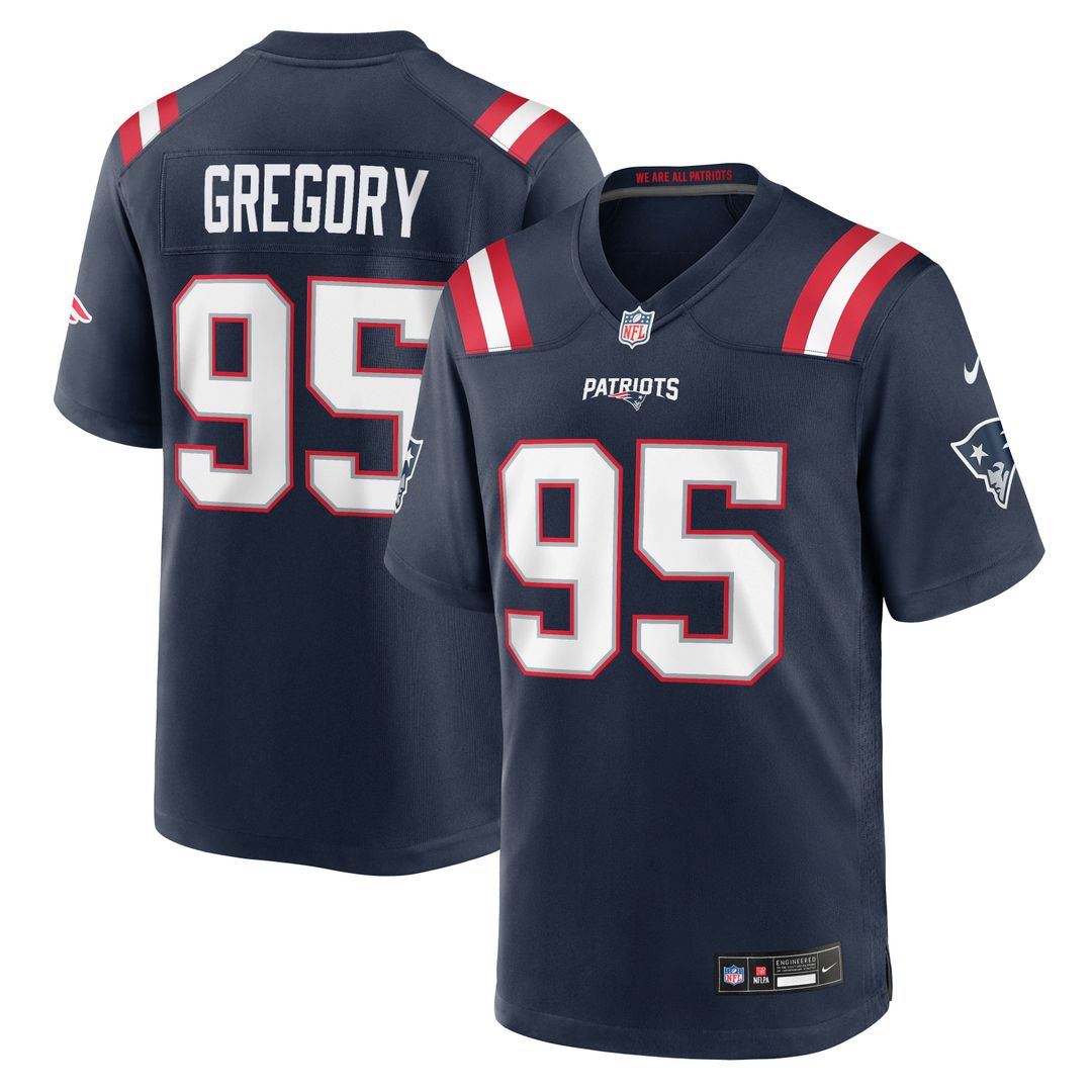 Eric Gregory New England Patriots Team Game Jersey - Navy