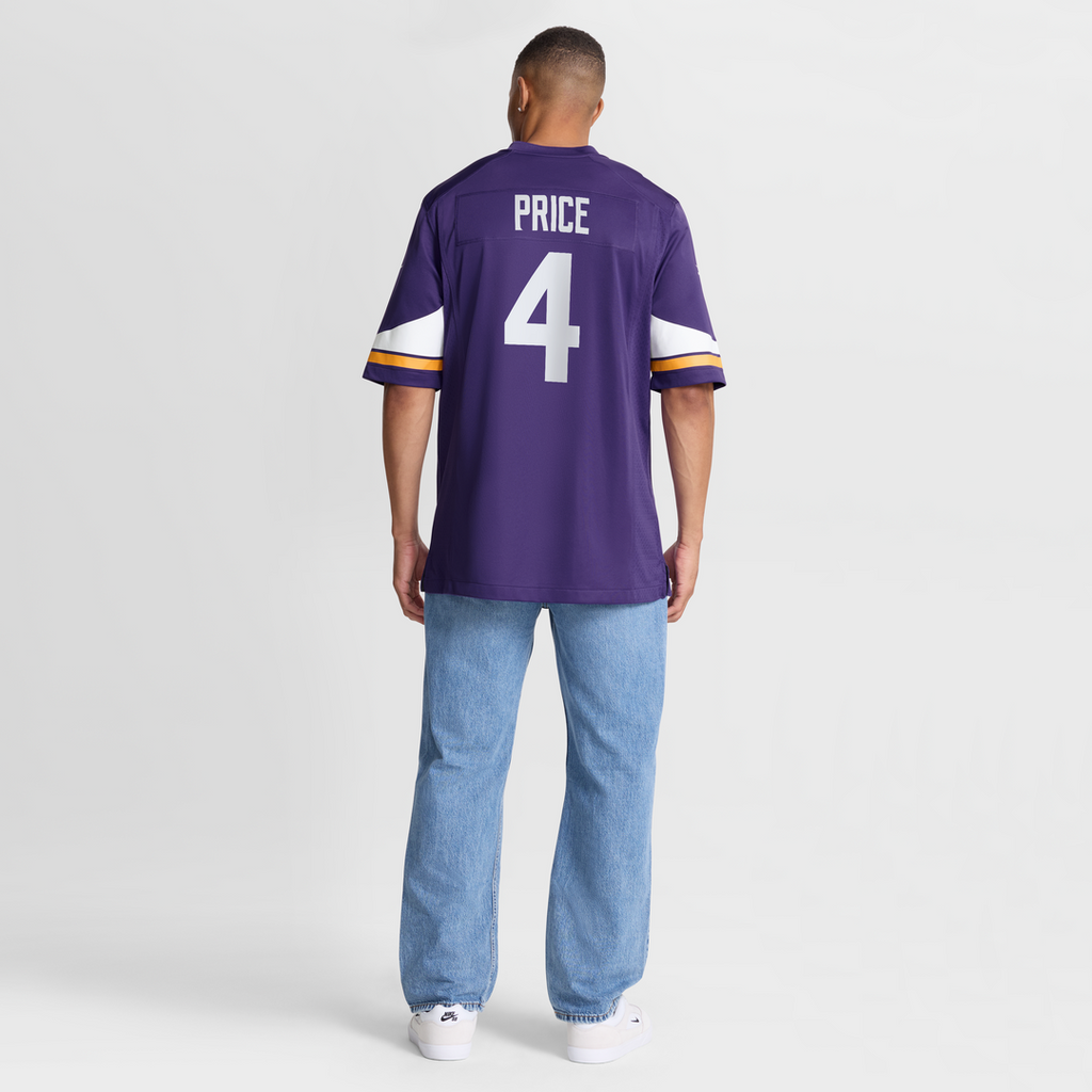 Myles Price Minnesota Vikings Team Game Jersey - Purple
