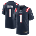A.J. Brown New England Patriots Youth Team Game Jersey - Navy