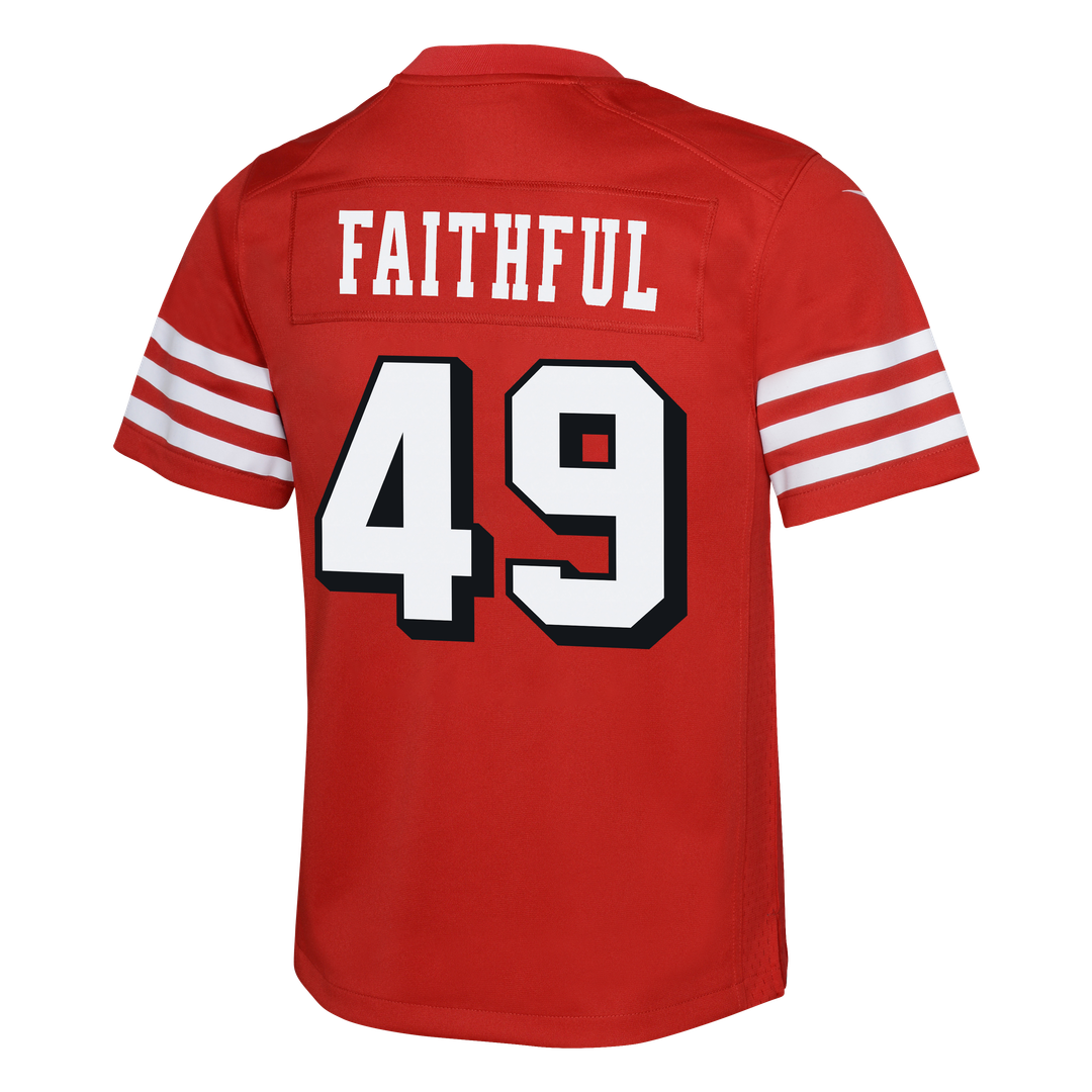 The Faithful San Francisco 49ers Youth Alternate 2 Game Jersey - Scarlet