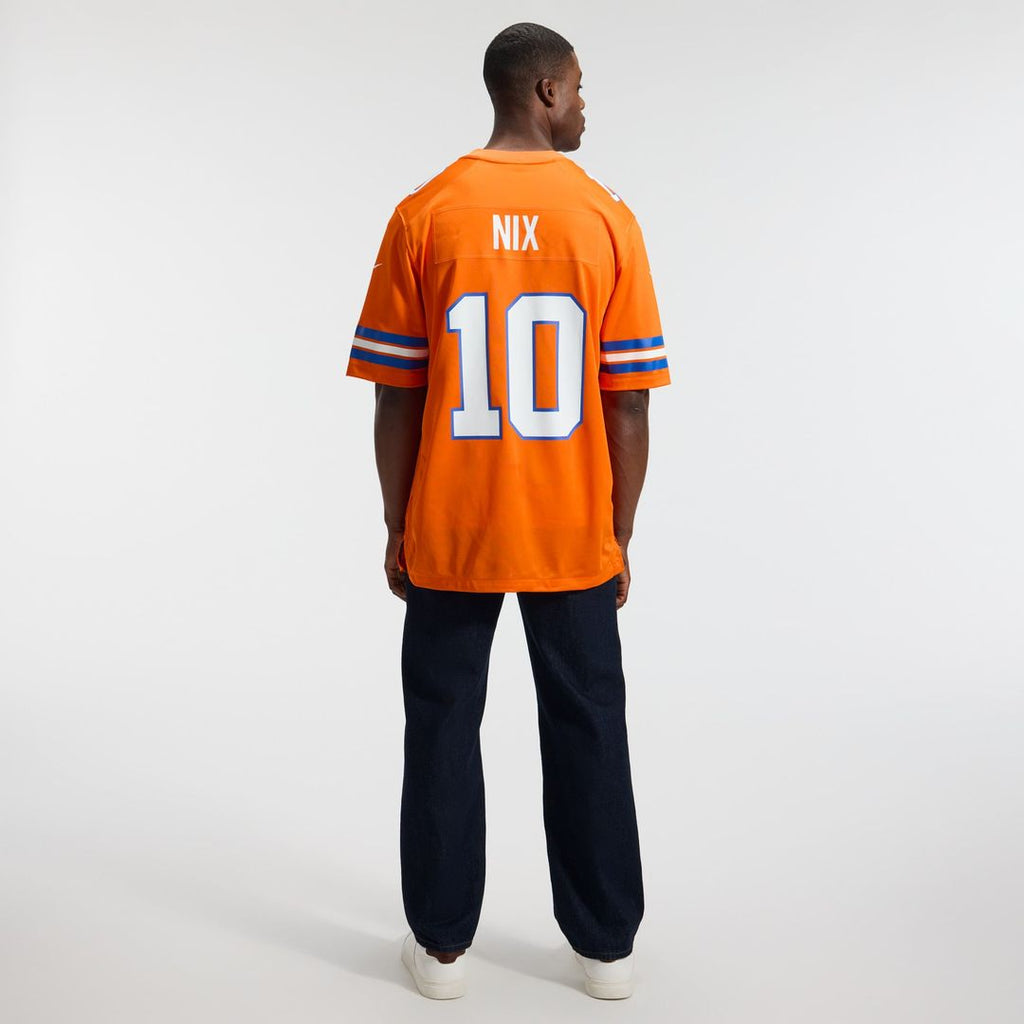 Bo Nix Denver Broncos Mile High Collection 1977 Throwback Player Game Jersey - Orange