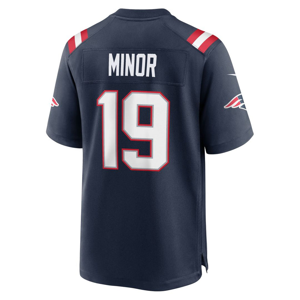 Kobee Minor New England Patriots Team Game Jersey - Navy