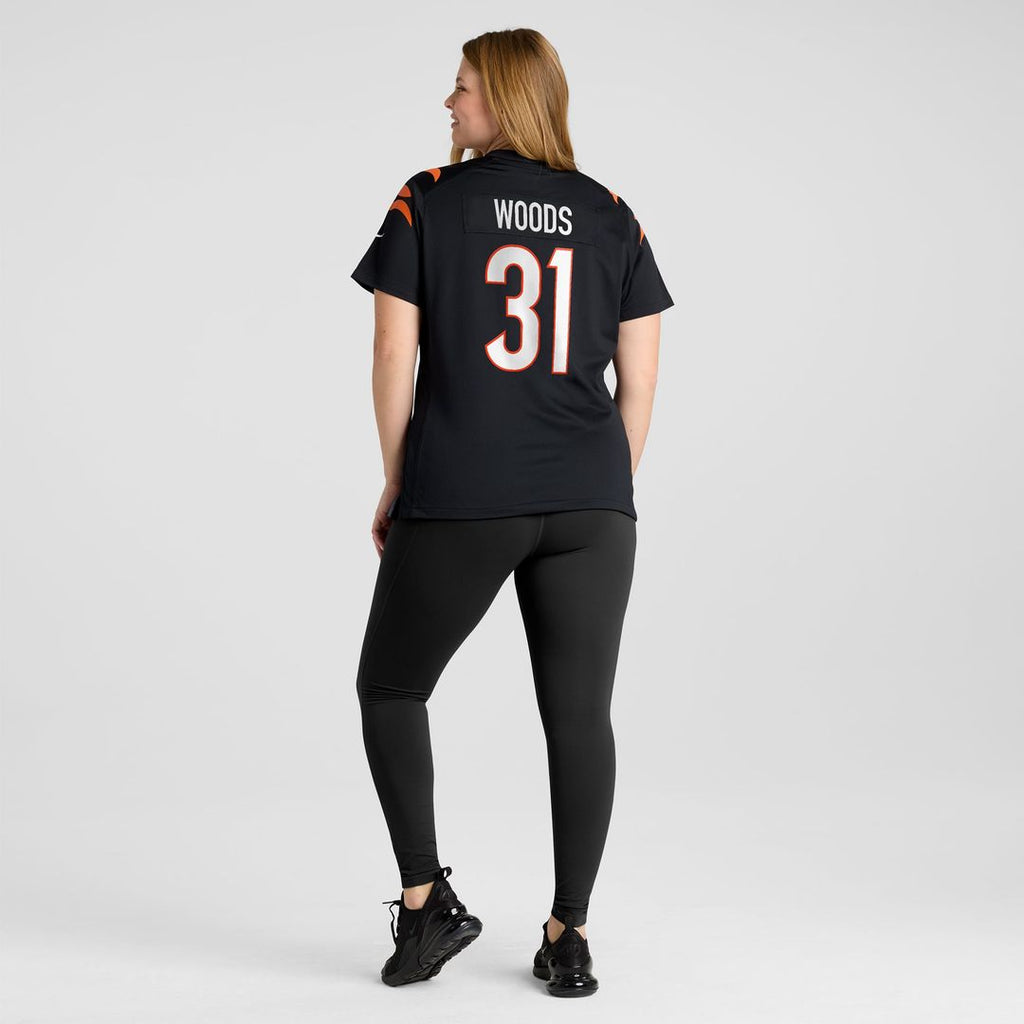 Ickey Woods Cincinnati Bengals Women's Retired Player Game Jersey - Black