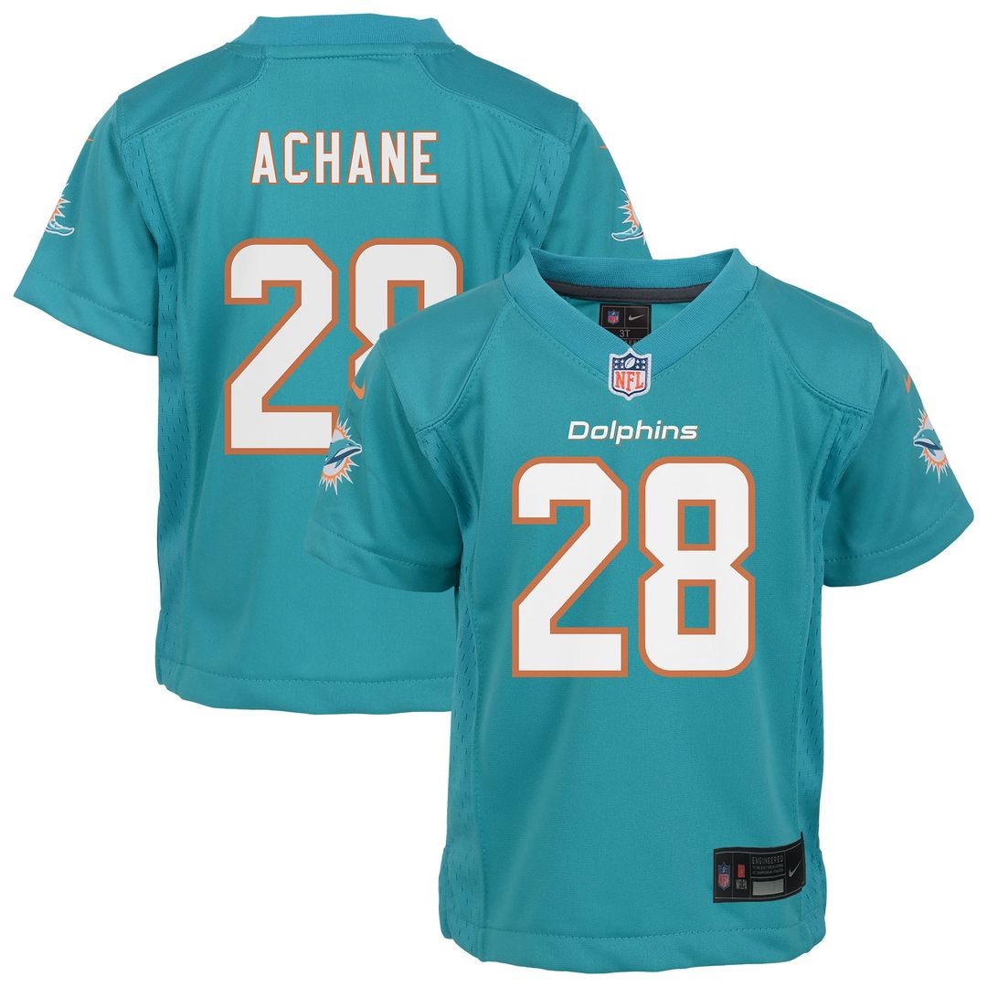 De’Von Achane Miami Dolphins Infant Team Player Game Jersey - Aqua