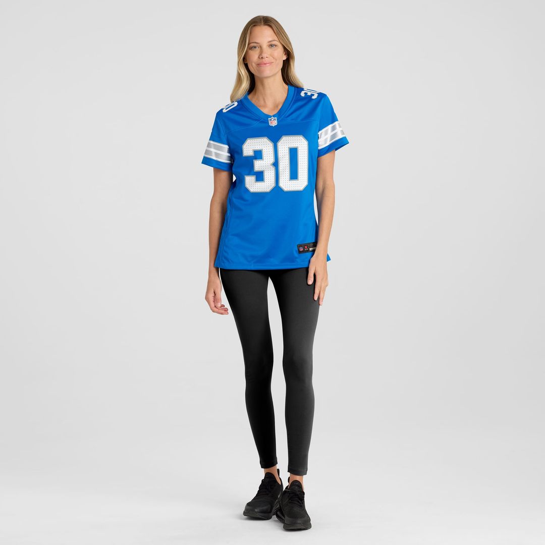 Khalil Dorsey Detroit Lions Women's Team Game Jersey - Blue