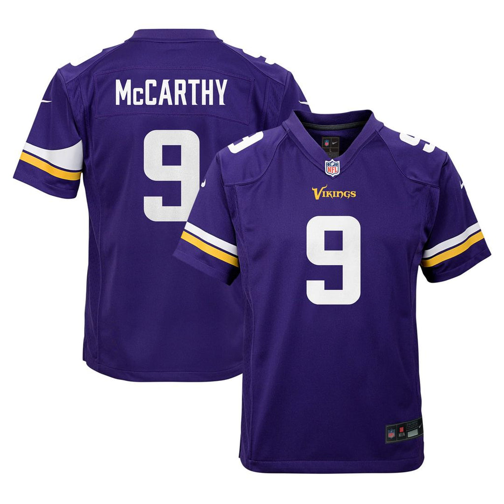 J.J. McCarthy Minnesota Vikings Youth Game Jersey - Purple
