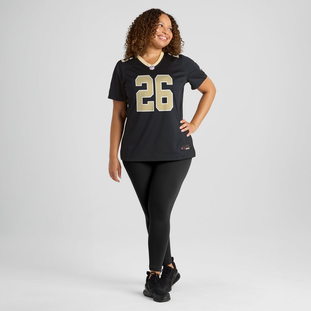 Deuce McAllister New Orleans Saints Women's Game Retired Player Jersey - Black