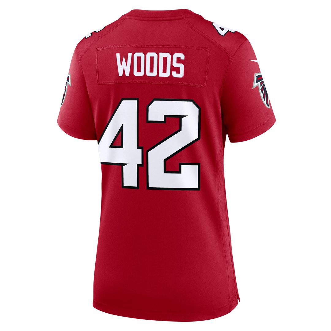 Josh Woods Atlanta Falcons Women's Team Game Jersey - Red