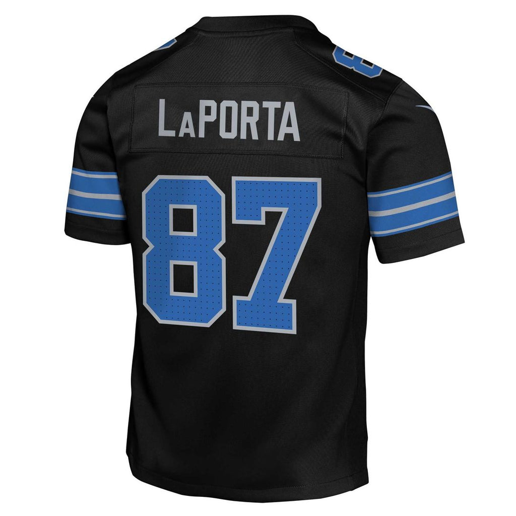 Sam LaPorta Detroit Lions Youth Game Jersey - Black